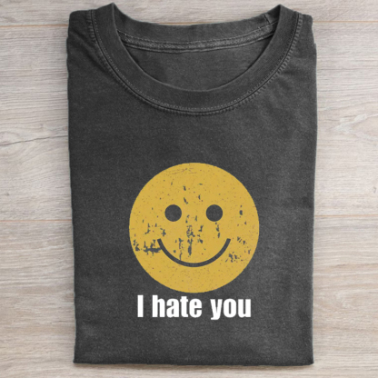 I Hate You Smiley Face T-shirt