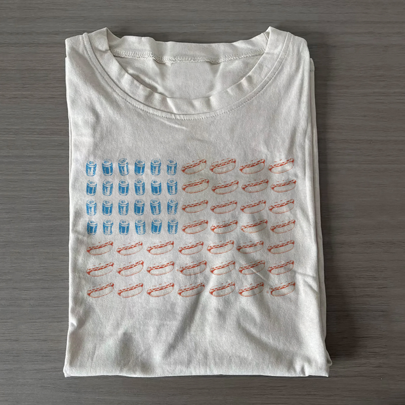 Hot Dog American Flag T-shirt