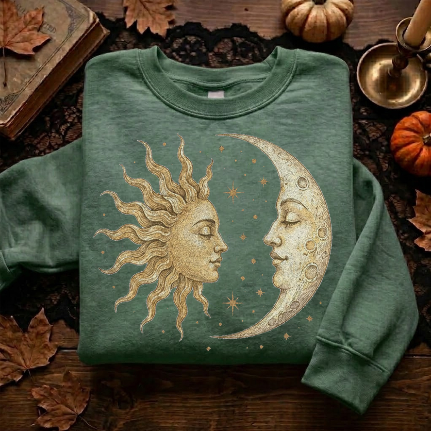 Vintage Sun Moon Celestial Sweatshirt