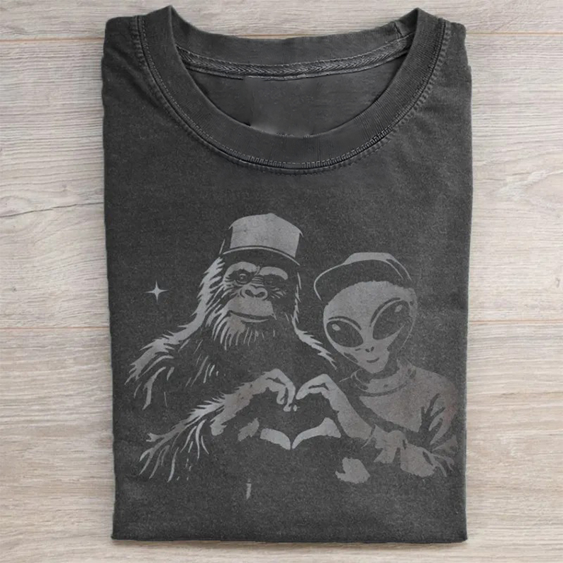 Bigfoot and Alien T-shirt