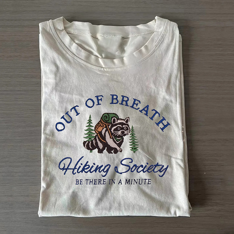 Out of Breath Hiking Society Embroidered T-shirt