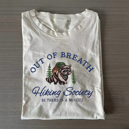 Out of Breath Hiking Society Embroidered T-shirt