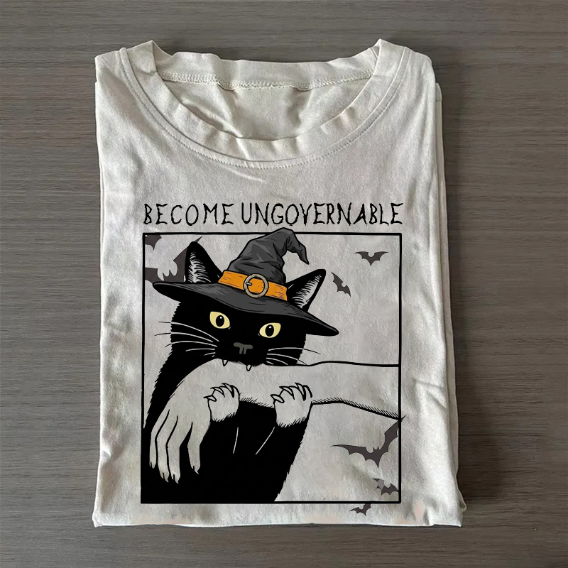 Rebellious Witch Cat T-Shirt