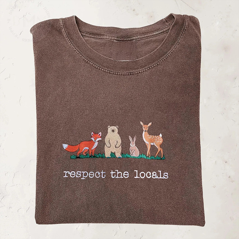 Respect The Locals Embroidered T-shirt