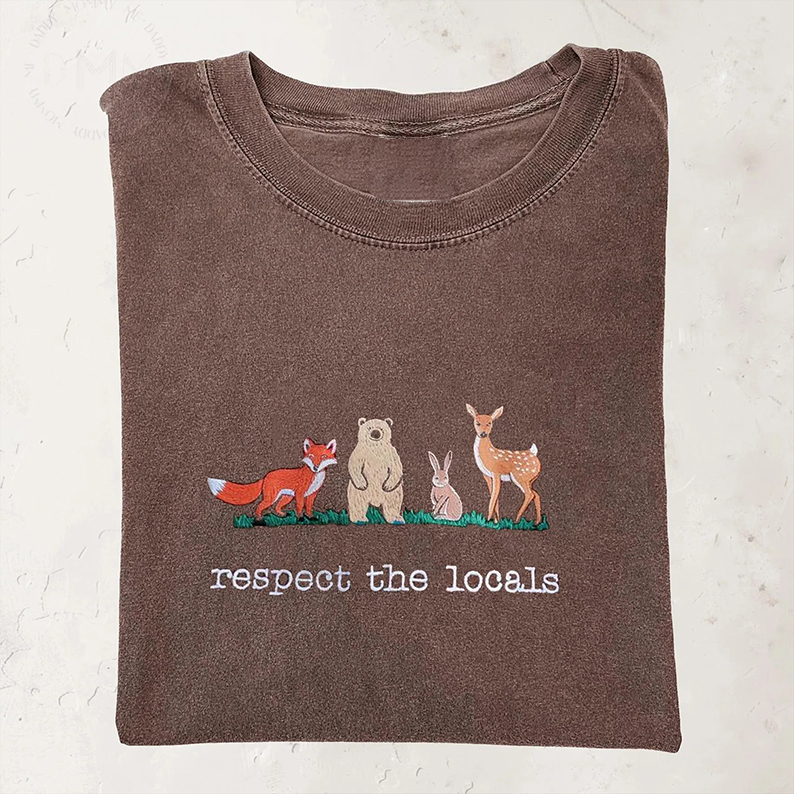 Respect The Locals Embroidered T-shirt