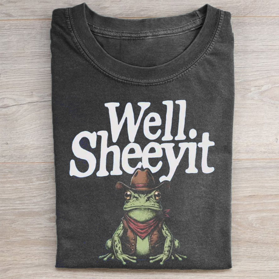 Well Sheeyit Country Western Frog T-shirt