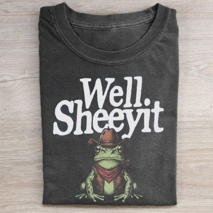 Well Sheeyit Country Western Frog T-shirt