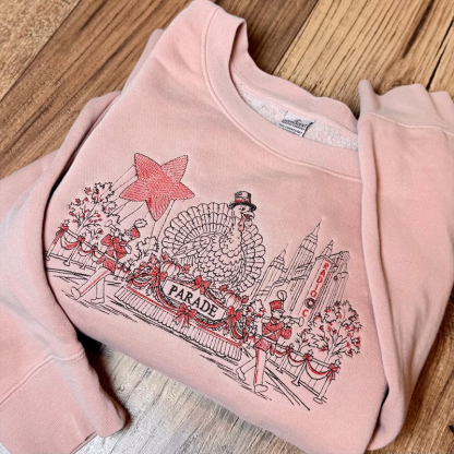Embroidered Thanksgiving Parade Sweatshirt