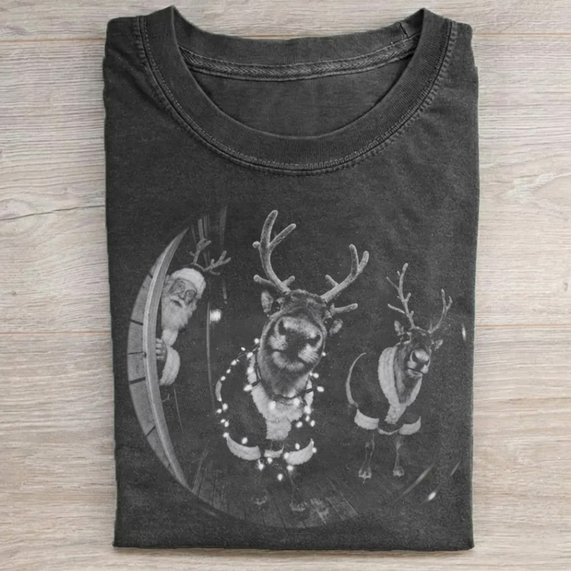 Funny Santa Reindeer T-shirt