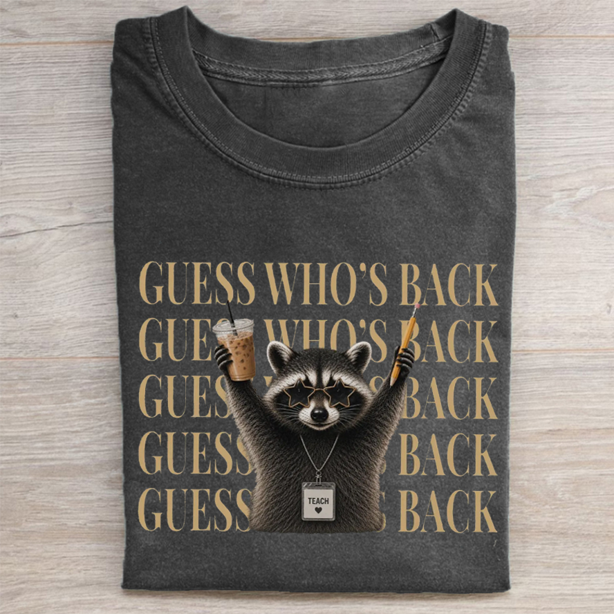 Funny Raccoon Guess Who's Back T-Shirt