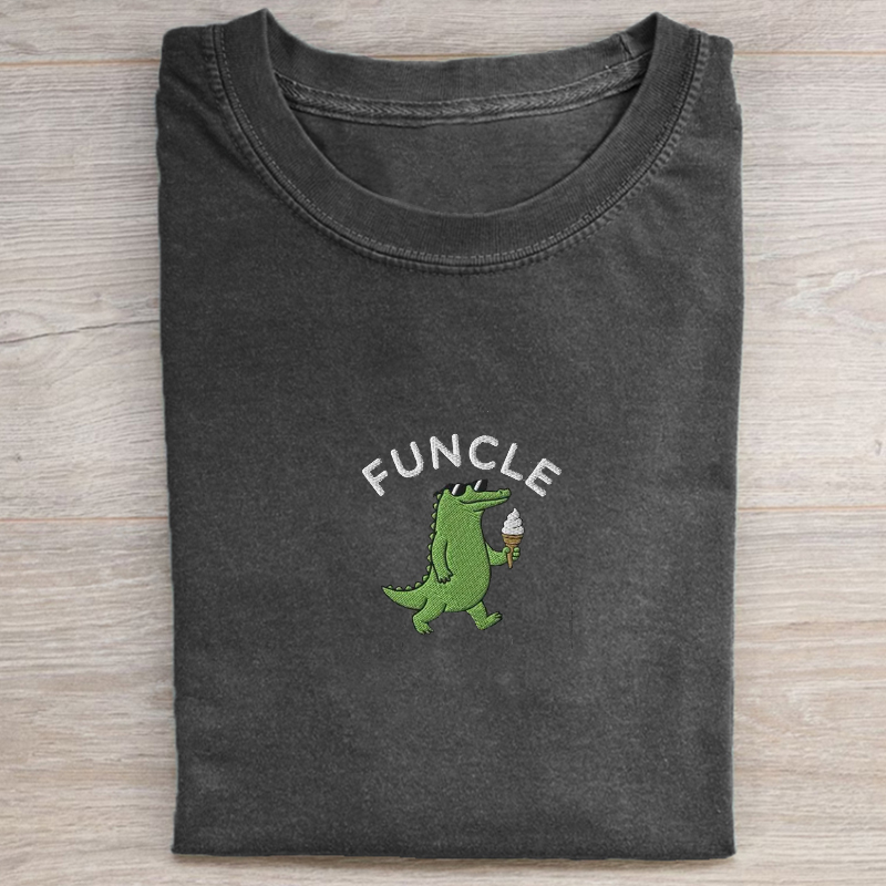 Embroidered Funny Uncle T-shirt