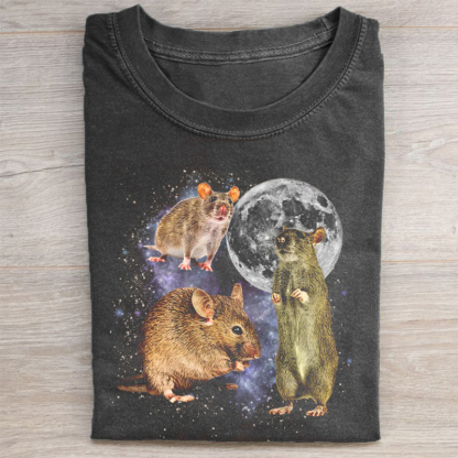 Three Rats Retro Graphic T-shirt