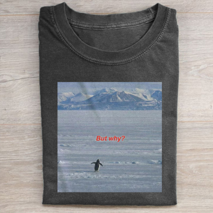 But Why Penguin Graphic T-shirt