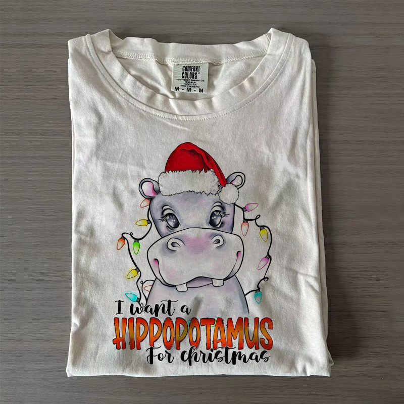 I Want A Hippopotamus For Christmas T-shirt