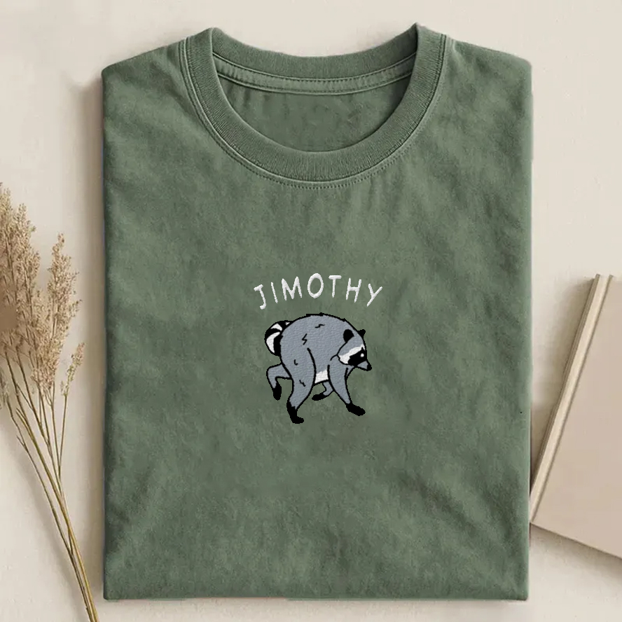 Jimothy Raccoon Embroidered Shirt
