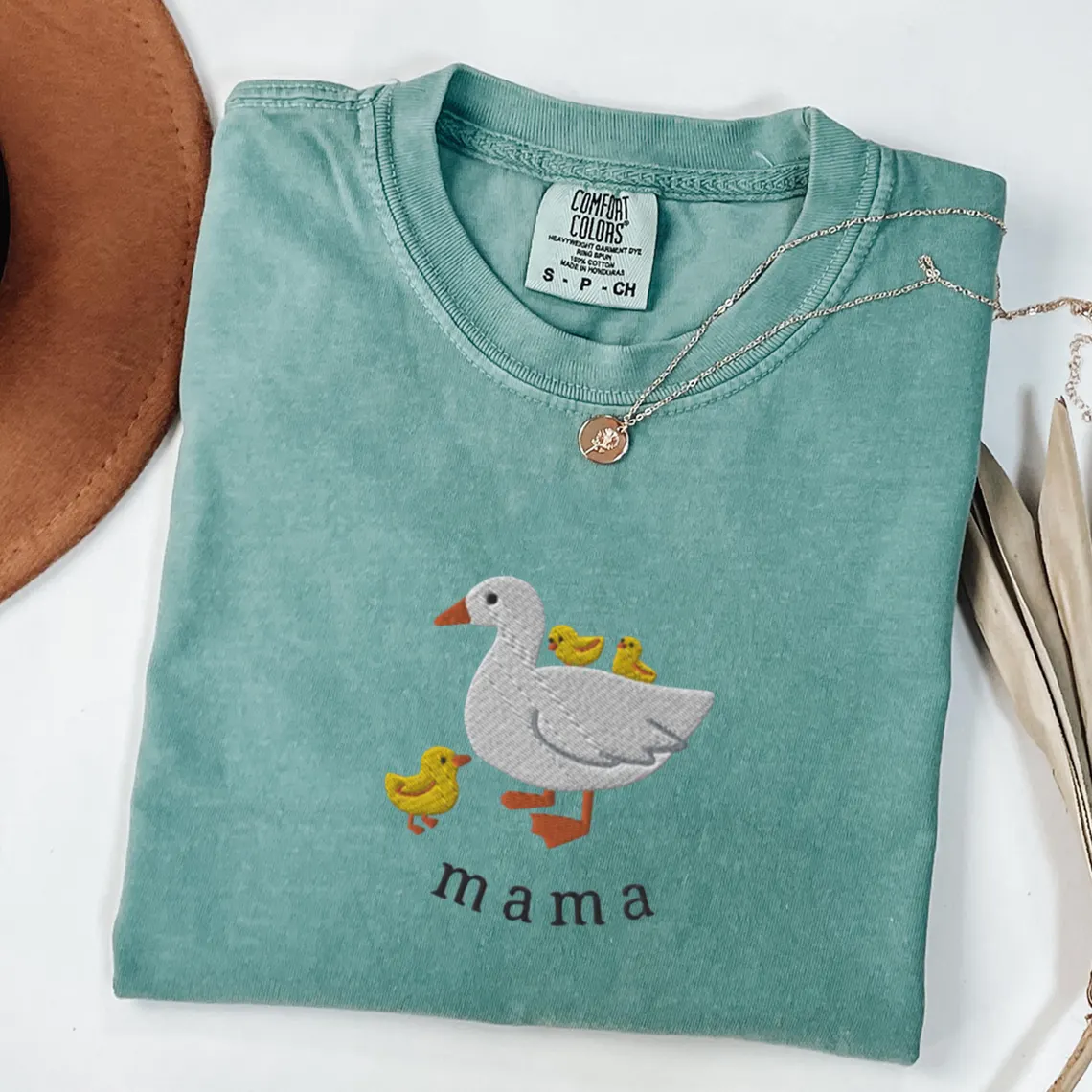 Embroidered Mama Goose T-shirt