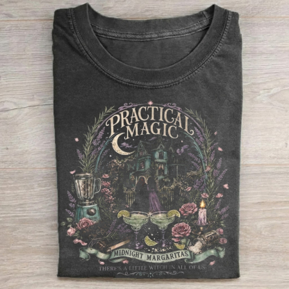 Midnight Margaritas Witchy Halloween T-shirt