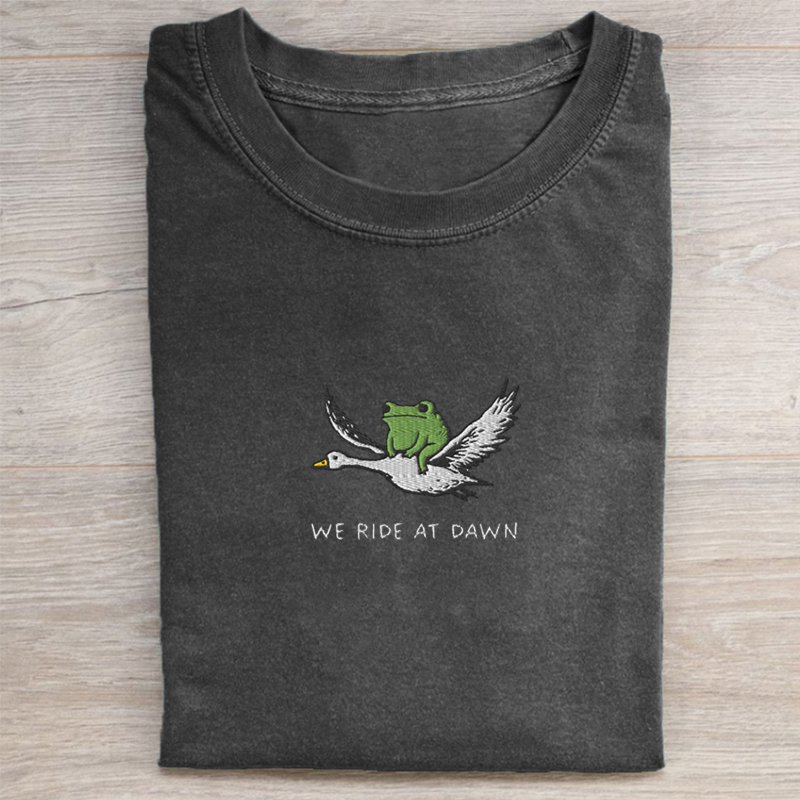 Embroidered We Ride at Dawn T-shirt