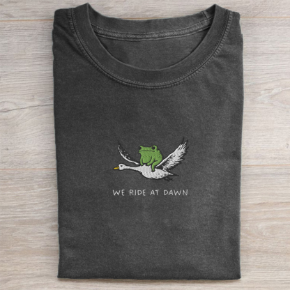 Embroidered We Ride at Dawn T-shirt