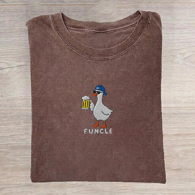 Embroidered Funny Uncle T-shirt