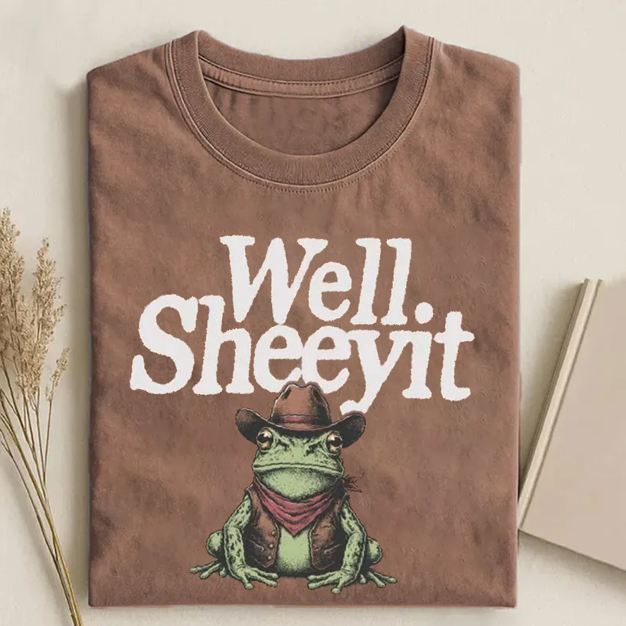Well Sheeyit Country Western Frog T-shirt