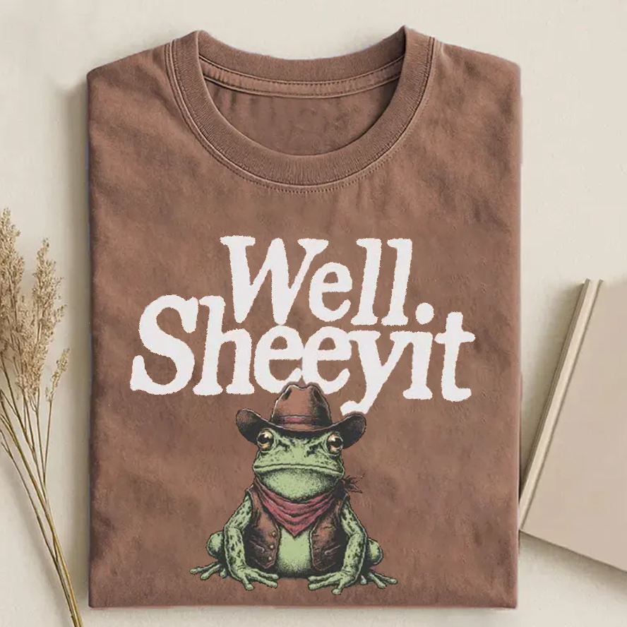 Well Sheeyit Country Western Frog T-shirt