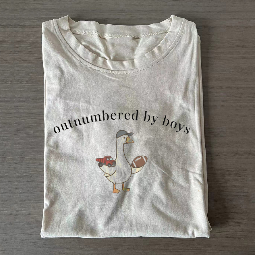 Funny Boy Mom Goose T-shirt