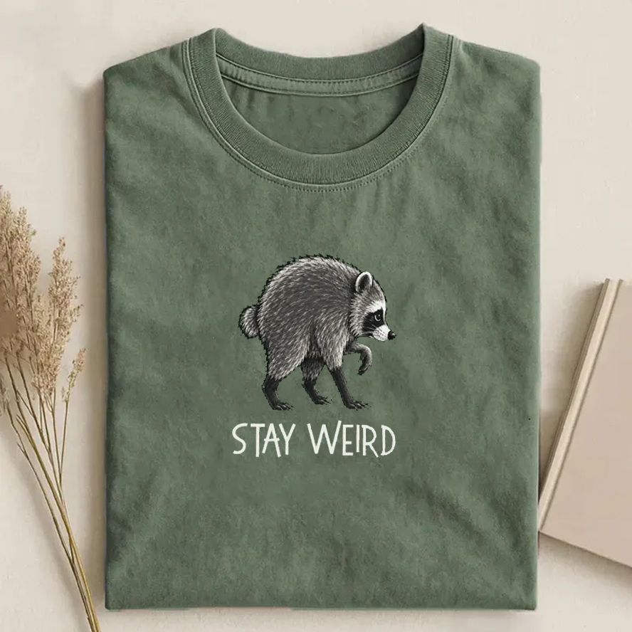 Jimothy Raccoon Embroidered Shirt