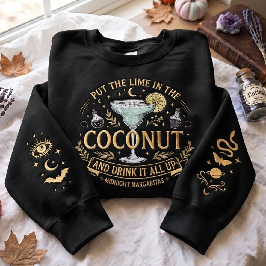 Embroidered Spooky Season Witchy Movie Sweatshirt