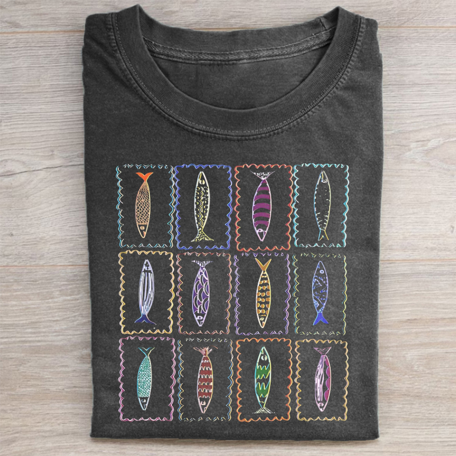 Sardines Tin Fish Graphic T-shirt