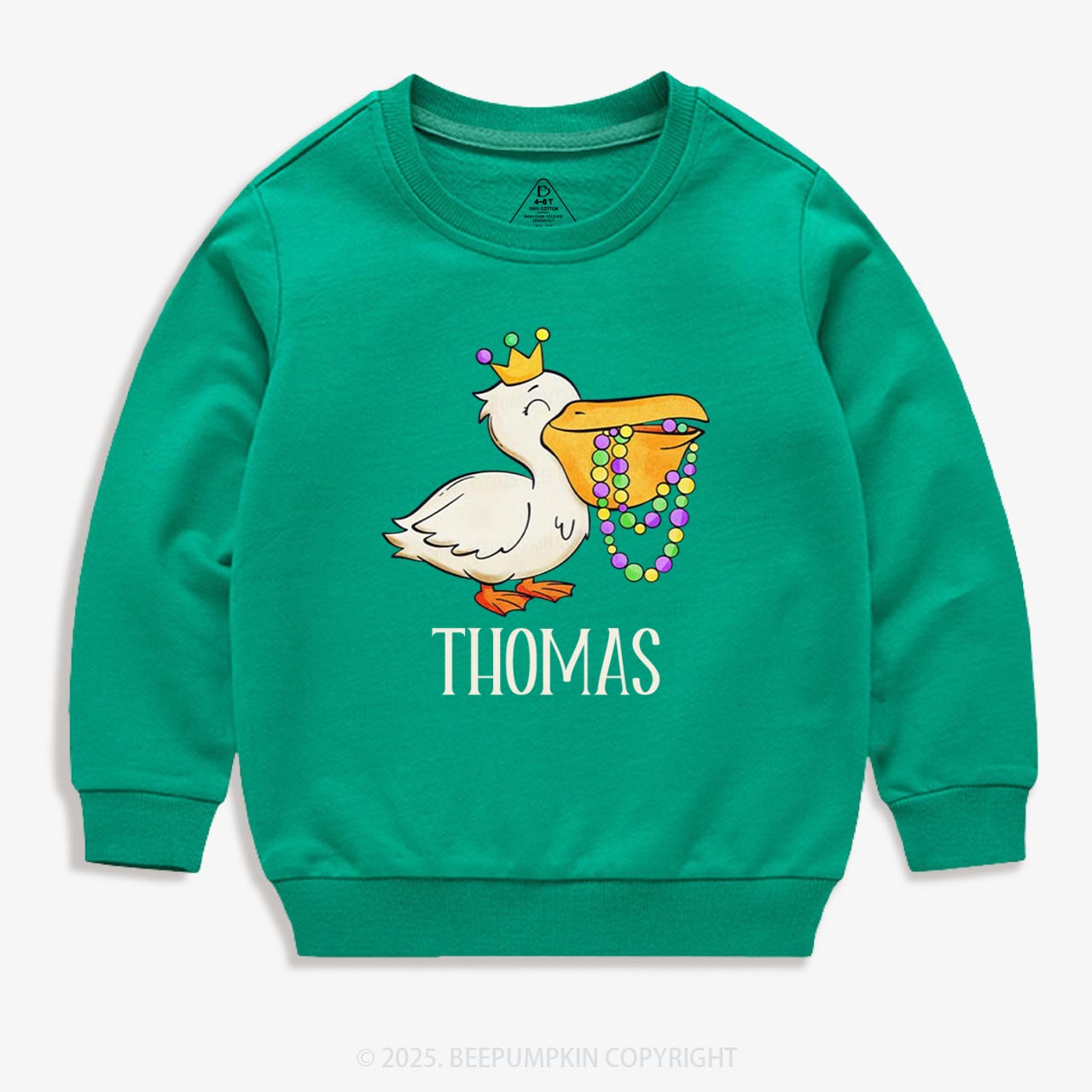 Personalized Louisiana Pelican Kid's Sweatshirt