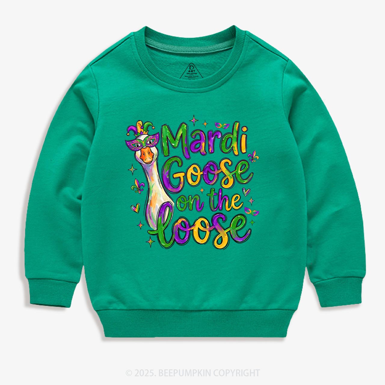 Mardi Gras Goose Kid's Sweatshirt