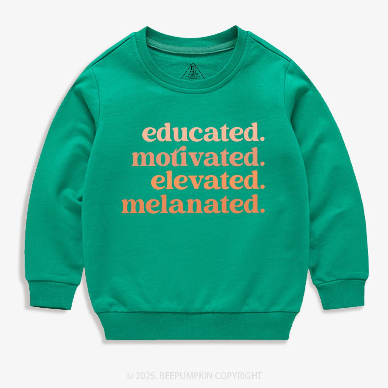 Educated Motivated Melanated  Kid's Sweatshirt