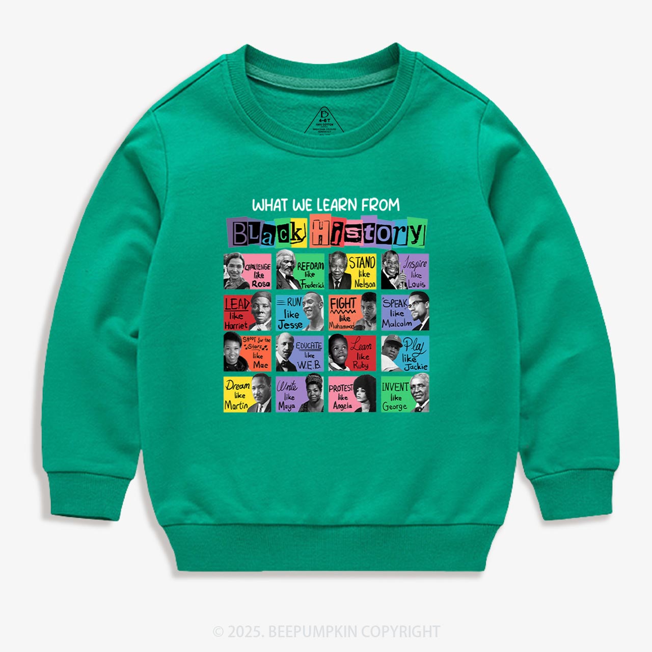 What We Learn From Black History Kid's Sweatshirt