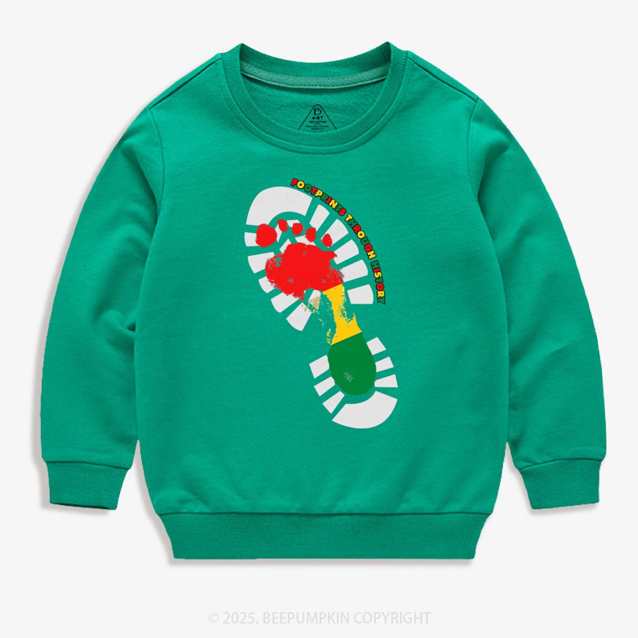 Black History Month Footprint Kid's Sweatshirt