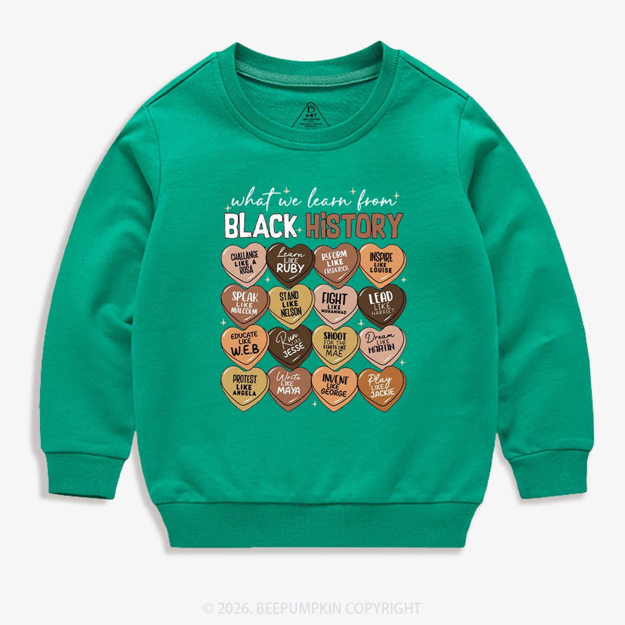 What We Learn From Black History Month Kid's Sweatshirt