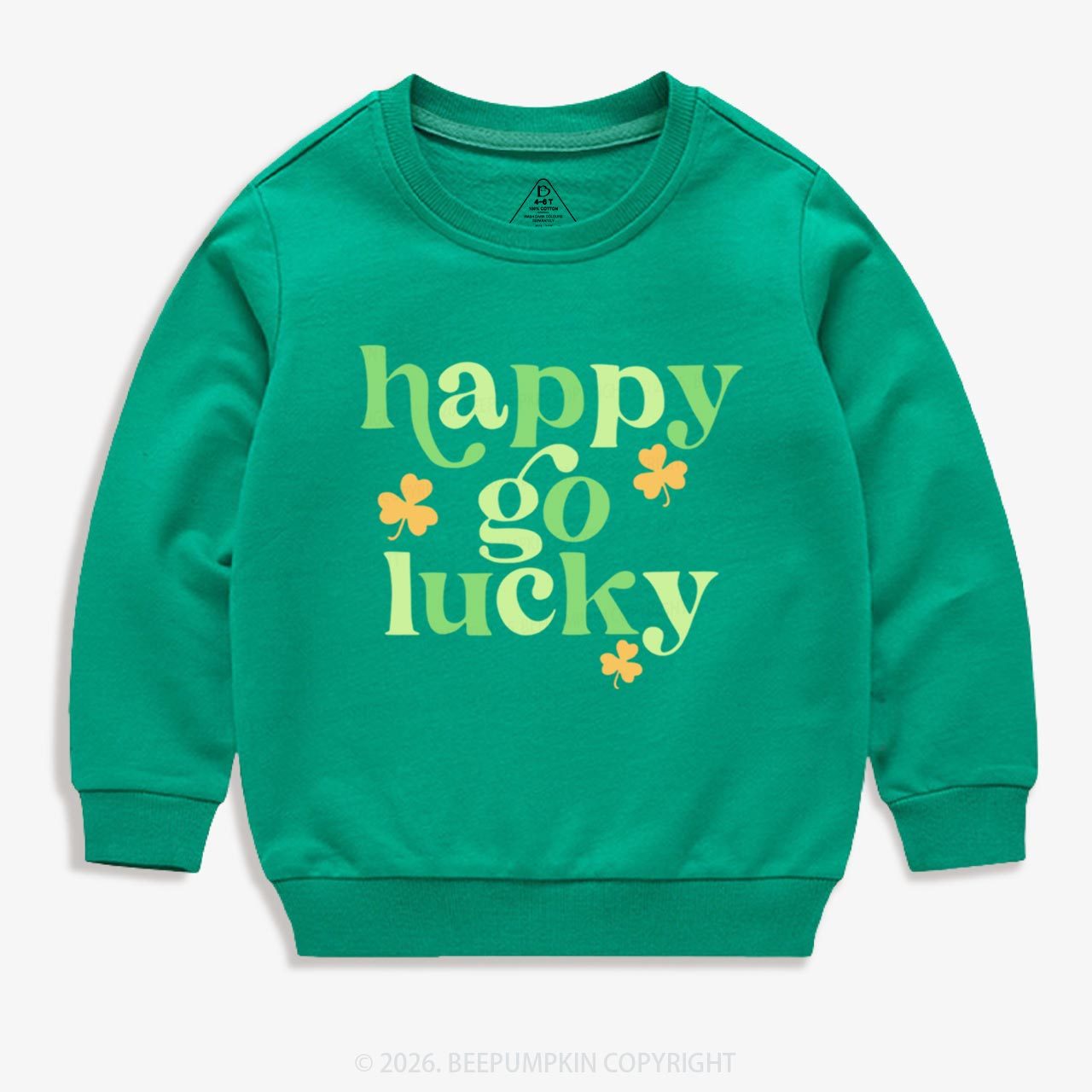 Happy Go Lucky St. Patrick's Day Kid's Sweatshirt