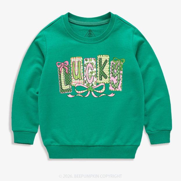 Lucky Shamrock St. Patrick's Day Kid's Sweatshirt
