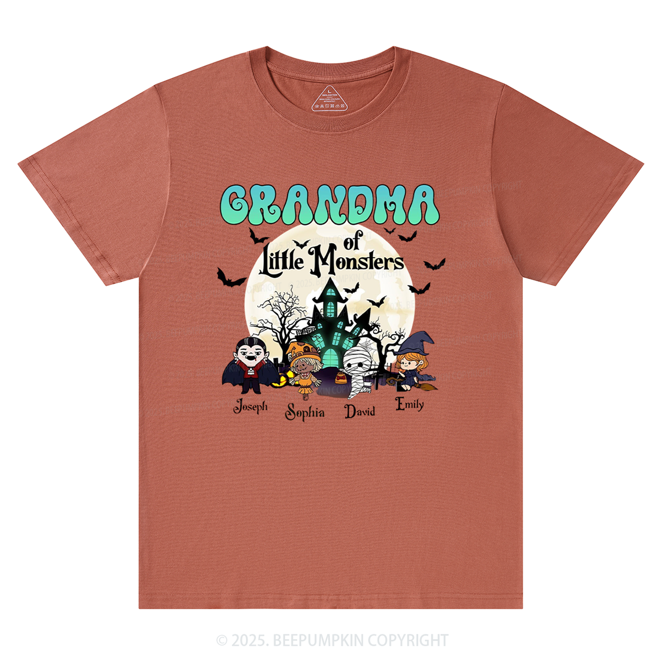 Personalized Grandma Halloween T-Shirts Beepumpkin
