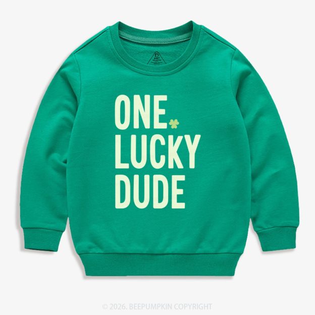 One Lucky Dude St. Patrick's Day Kid's Sweatshirt