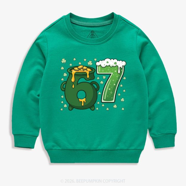 Six Seven St Patrick's Day Kid's Sweatshirt