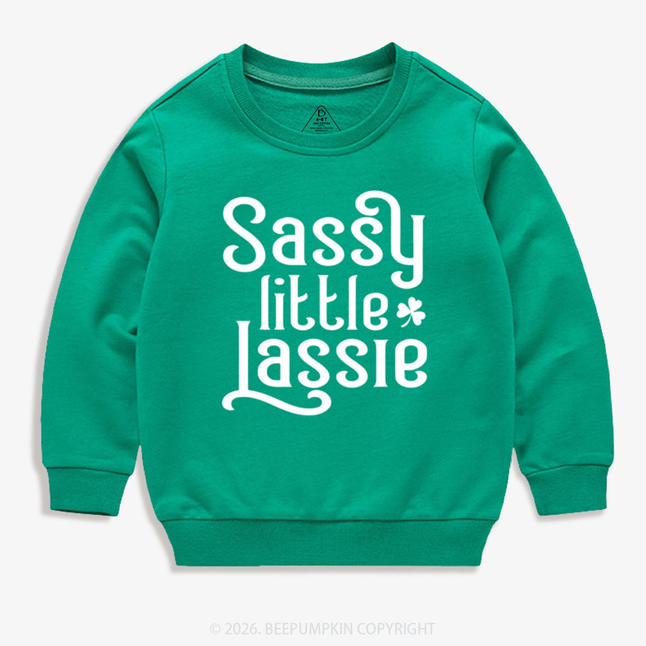 Sassy Little Lassie St. Patrick's Day Kid's Sweatshirt