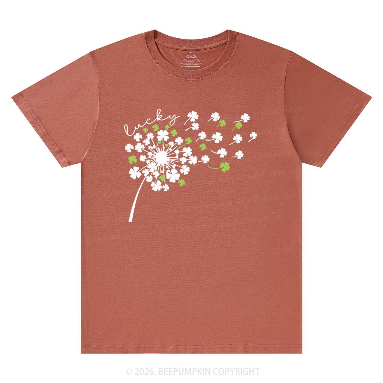 Dandelion Shamrock St. Patrick's Day T-Shirts Beepumpkin