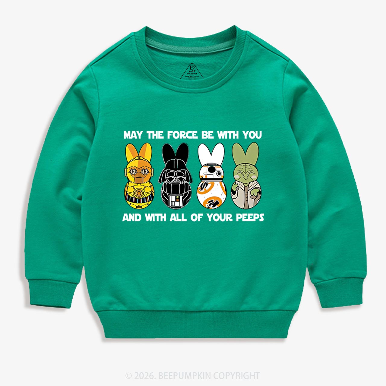 Bunny Ears Happy Easter Kid's Sweatshirt