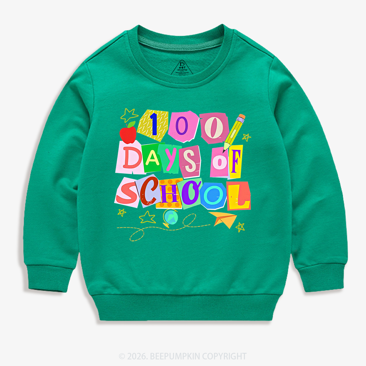Crafty Classroom 100 Days Edition School Toddler&Kid's Sweatshirt
