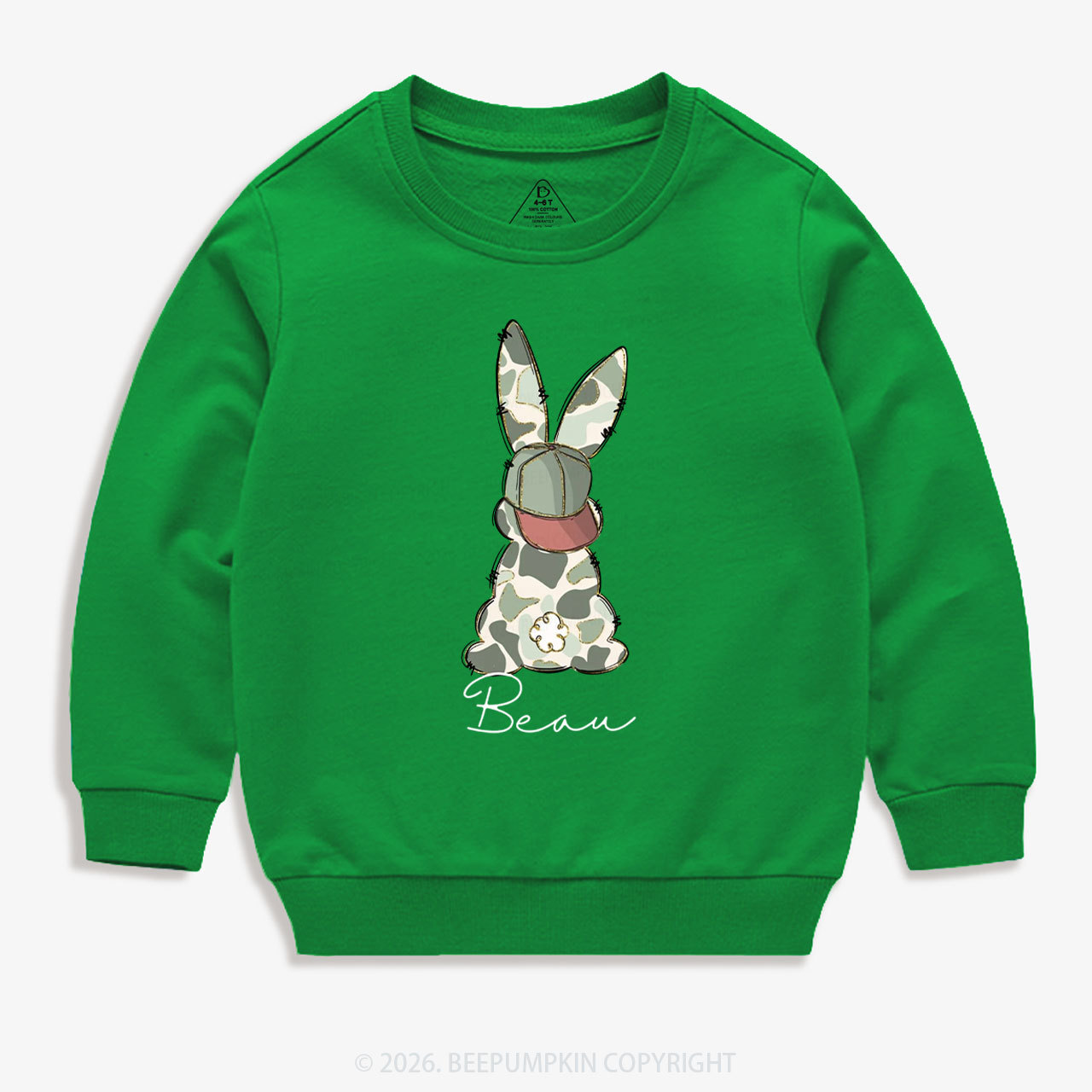 Personalized Floral Easter Bunny Kid's Sweatshirt