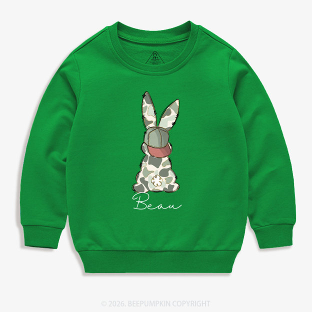 Personalized Floral Easter Bunny Kid's Sweatshirt