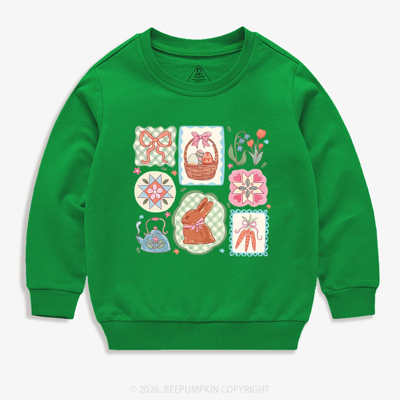 Pastel Easter Basket Kid's Sweatshirt