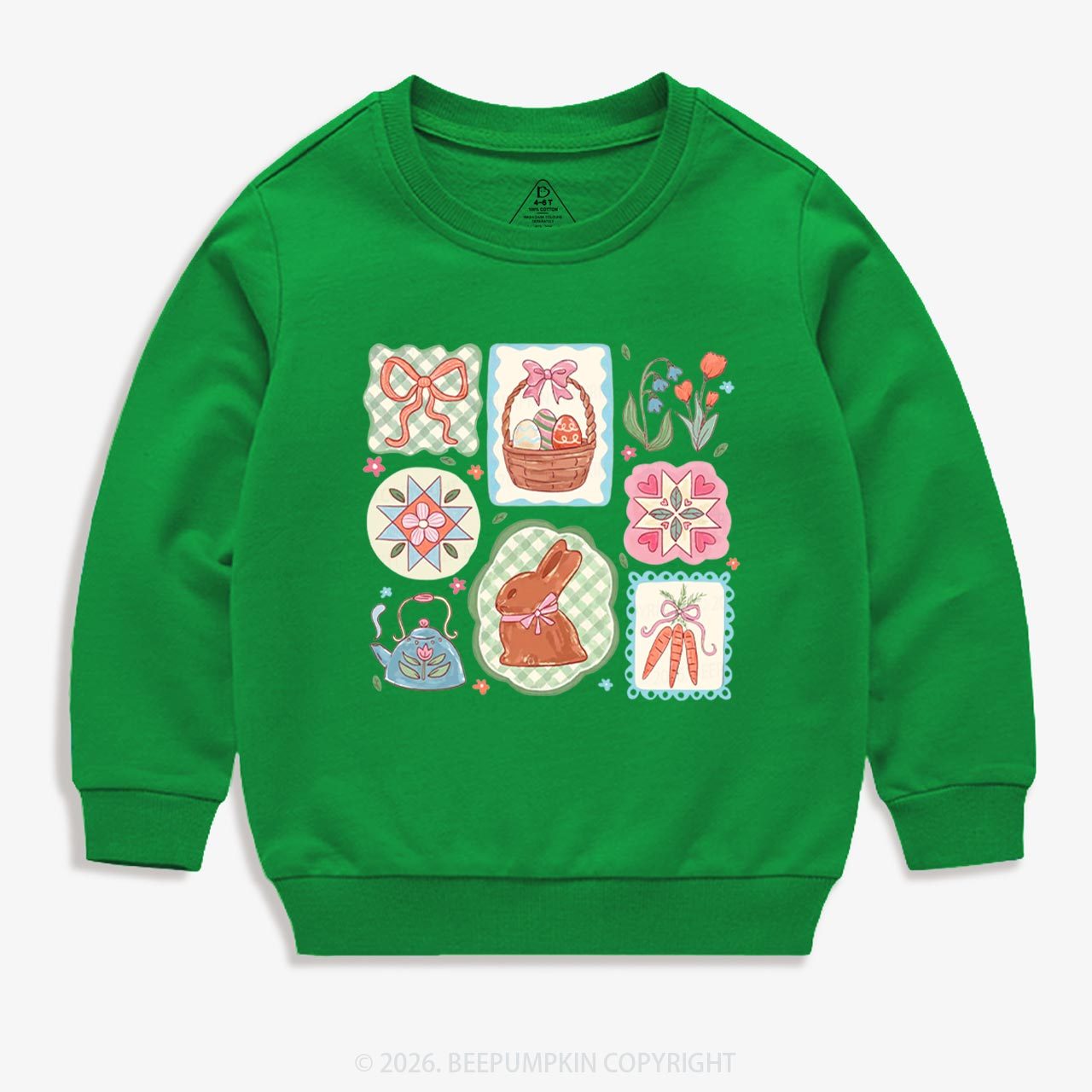 Pastel Easter Basket Kid's Sweatshirt