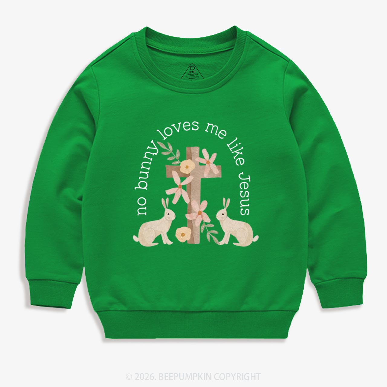No Bunny Loves Me Like Jesus Kid's Sweatshirt